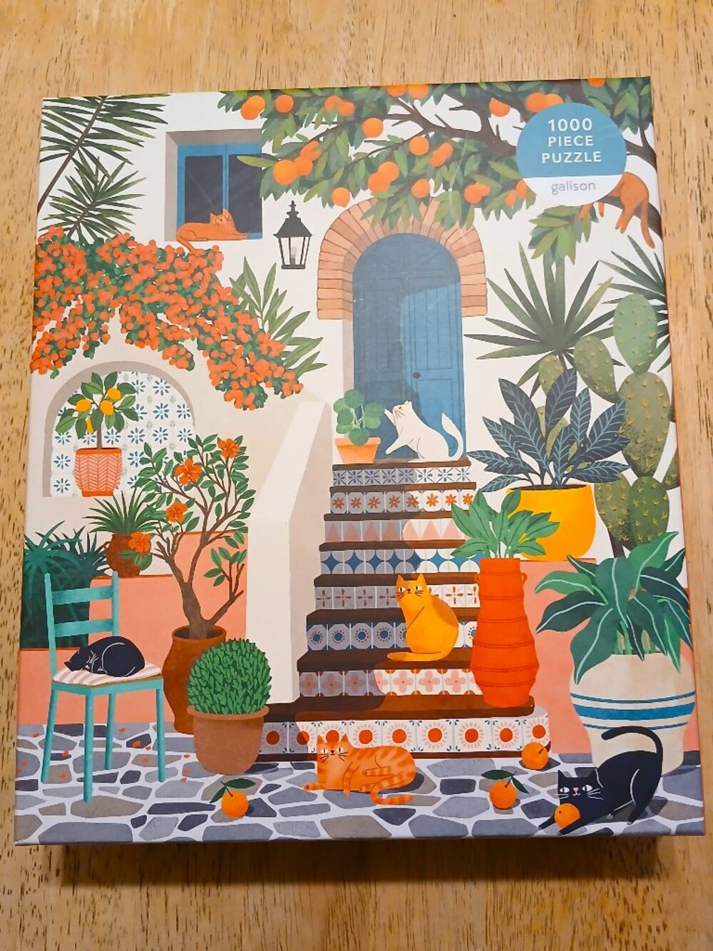 Galison "Mediterranean Cats" Jigsaw Puzzle, 1000 Pieces